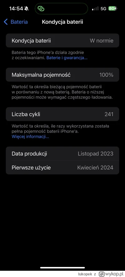 lukopek - @roster mam dalej 100% tylko pilnowałem ładowania 20-80