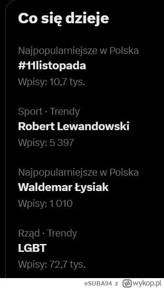 eSUBA94 - typowy dzień w polskim internecie na święto niepodległości xDD

#polska #tw...