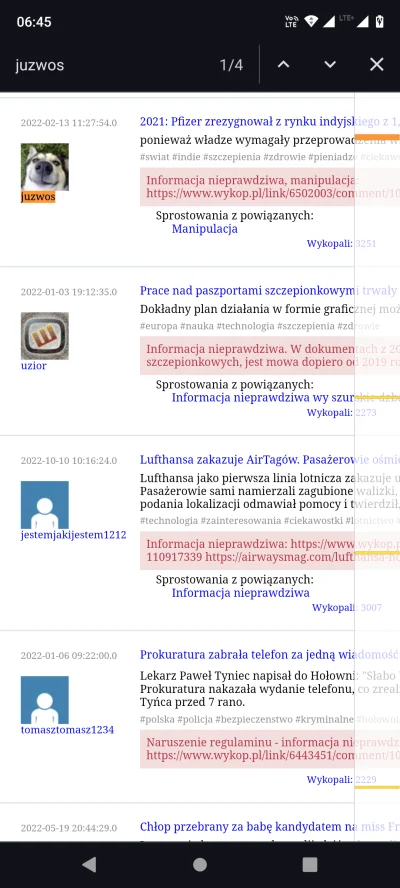 essla - @juzwos 

Jak tam dodawanie informacji nieprawdziwych, dobrze czy nie dobrze?