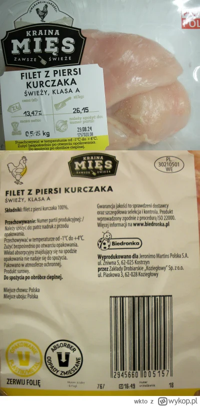 wkto - #listaproduktow
#filet z p----i #kurczak­­­a Kraina Mięs #biedronka
aktualny p...