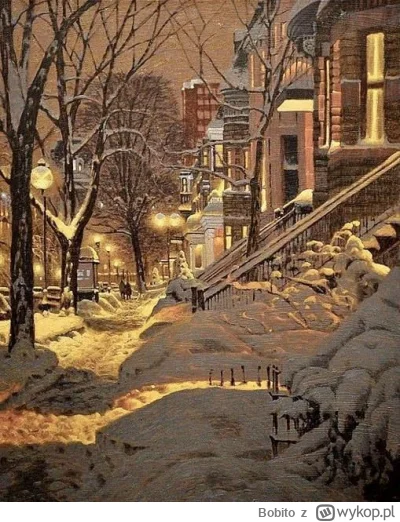 Bobito - #obrazy #sztuka #malarstwo #art

„Zimowy wieczór w Montrealu, Kanada” 2008 M...