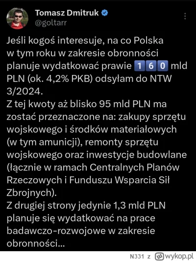 N331 - Afera o amunicje z UE, a brak afery 0,8125% na prace badawczo-rozwojowe w zakr...