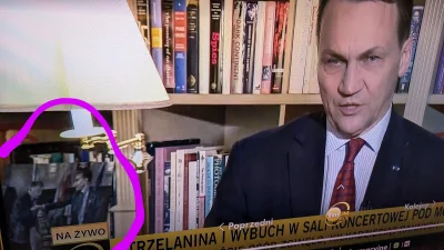 rojek - Sikorski jest  król, wywiad w tvn, a w tle zdjęcie jak Kaczyński całuje jego ...