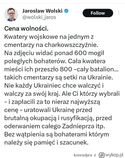 konradpra - #ukraina #wojna #wolski #wolskiowojnie

https://twitter.com/wolski_jaros/...