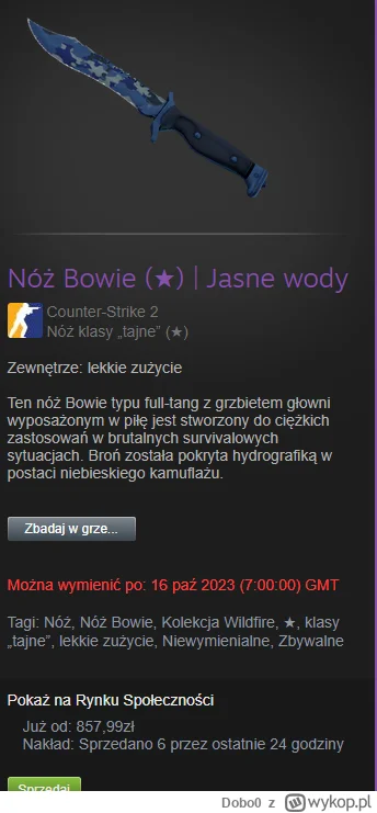 Dobo0 - #csgo 3 skrzynezka i nożyk, brzydki jak noc ale lepszy niż standardowy  ლ(ಠ_ಠ...