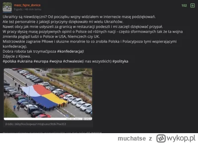 muchatse - widzę, że dzisiaj wielka akcja pt., naród ukraiński jest nam bardzo wdzięc...