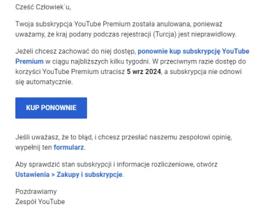 Czlowieku - #youtubepremium Ktoś też dostał ?(╯︵╰,)