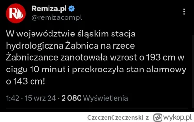 CzeczenCzeczenski - O gurwa...w 10 minut 2 metry

#polska #pogoda #powodz