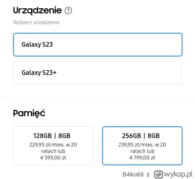 B4ko88 - Przymierzam się do kupna telefonu zastanawiam się między Samsung s23 albo Pi...