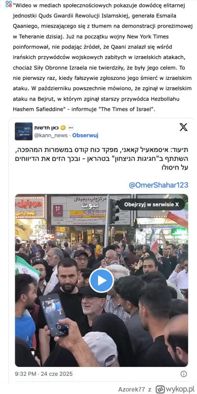 Azorek77 - Nowy Tuszajew?
#iran #ukraina #codziennytuszajew