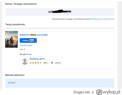 Dogecoin - #rozdajo #gry #pc #battlefield6

Kupiłem Battlefield 6 jakiś czas temu, że...