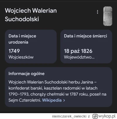 niemczarekowiecki - @barneji_bliny: był kiedyś jakiś Wojciech Walerian Suchodolski, p...