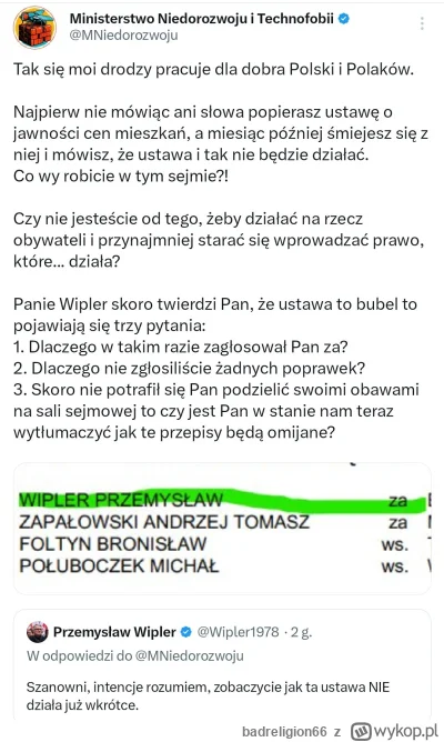 badreligion66 - #polityka Wipler oburzony na Wiplera xd