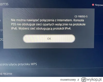 mawmawy - #ps5 #internet #psplus #upc
Cześć, kupiłem ps5 i mam problem z podłączeniem...