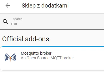 WykoZakop - Ustawienia > Dodatki > Sklep z dodatkami > Mosquitto broker
/
Mój HA jest...