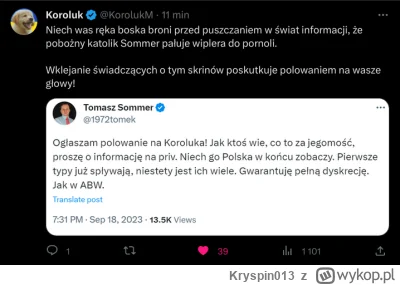 Kryspin013 - Sommer chce uprawiać jakieś samosąd na koroluku, bo ten podlinkował jego...