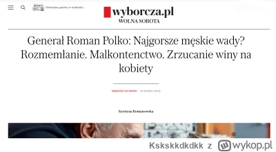 Kskskkdkdkk - >(((Gazeta Wyborcza))) Wszystko zgodnie z agendą.

@burburc: kurcze, a ...