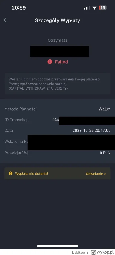 Dddkop - #binance #kryptowaluty 
Dlaczego nie mogę wypłacić tego na konto zen? wszyst...