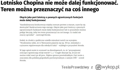 TeslaPrawdziwy - Teren po lotnisku Chopina można przeznaczyć na budowę 30000 mieszkań...