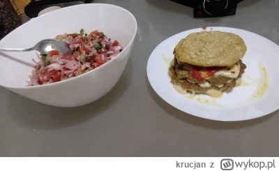 krucjan - Wczorajszy posiłek:
Czisberger, warzywa.

#jedzenie #jedzzkrucjanem