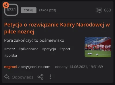 yourgrandma - @prismo Na główną wejdzie petycja online o rozwiązanie pzpn ( ͡° ͜ʖ ͡°)