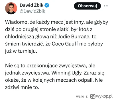 waro - Podzielam tą opinię i ją rozwinę w być może kontrowersyjny sposób - otóż uważa...