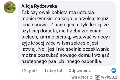 WielkiNos - >zwierzak jest po to, żeby zagłuszyć instynkt macierzyński 

@zobq