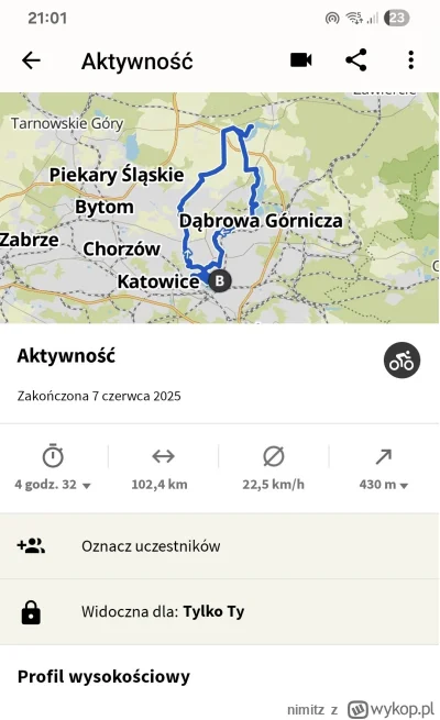 nimitz - To ja dzisiaj zrobiłem gravelem taką trasę i z takim czasem. 3/4 asfalt, res...