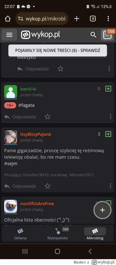 MadIen - skąd ostatnio tak wiele wpisów zawierających sam tag i +18? Coś mi się nie o...