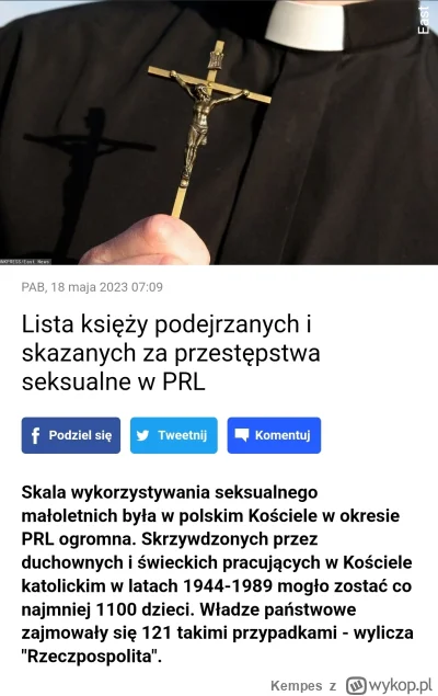 Kempes - A w Polsce za komuny... wielu księży pedofilów poszło na współpracę z SB żeb...