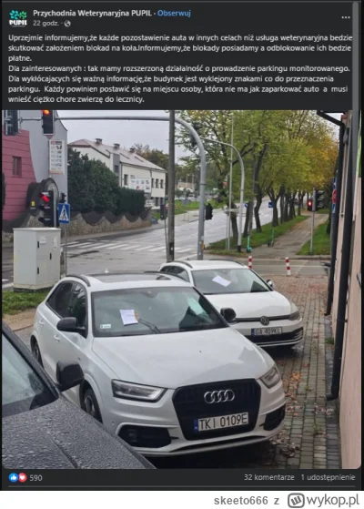 skeeto666 - weterynarz burzy się, że ludzie pozostawiają samochody wokół ich budynku ...