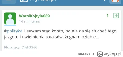 nietak7 - @WarolKojtyla669: sam do siebie gadasz, darek?