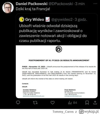 Tommy_Cares - Śmieciuch Ubisoft w akcji. 
#gielda