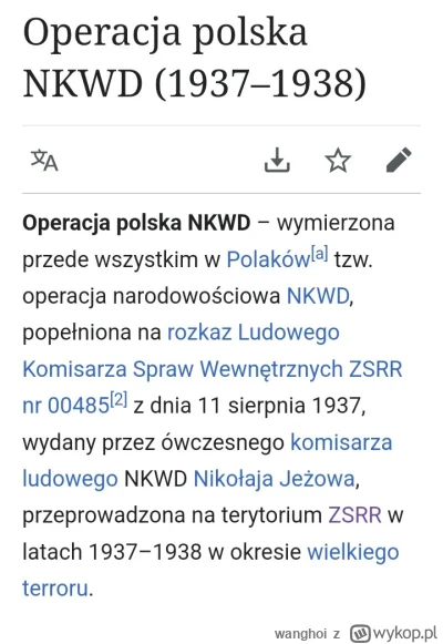 wanghoi - Wczoraj była rocznica rozpoczęcia Operacji Polskiej NKWD. Dziwnym zbiegiem ...