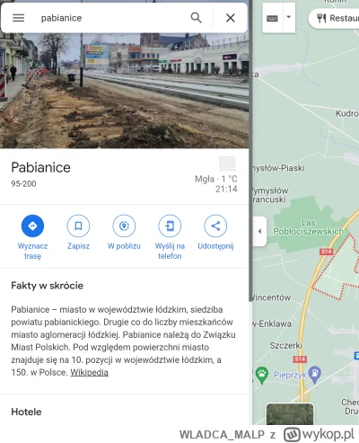 WLADCA_MALP - @Nobody32: #pabianice w google maps - od której strony wjeżdżałeś :)
