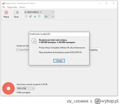 zly_czlowiek - #microsoft #windows10

Muszę nagrać obraz Windows 10 na płytę DVD do k...