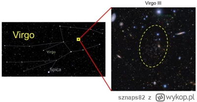 sznaps82 - Położenie nowo odkrytej galaktyki Virgo III w gwiazdozbiorze Panny. Gwiazd...