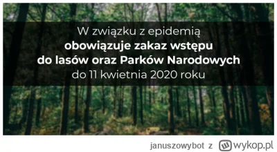 januszowybot - To już 4 rocznica jak zamknięto lasy w Polsce! 
Zamknięcie pomogło nam...