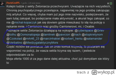 trach - >Żetoniarz was teraz zwołuje do tego posta?

@FuckGodPL: Czyli to Ty jesteś t...