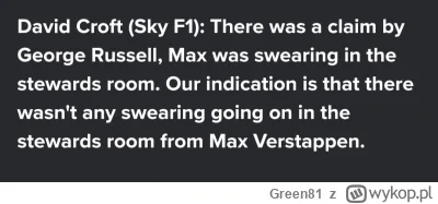 Green81 - #f1 to chyba dzień Maxa xD Dzordzyk, coś nie pykło