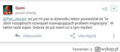 Tamerlan - @siodemkaxx: zaraz przyjdzie @Quzin i ci napisze, że powiedziano Ci co mas...