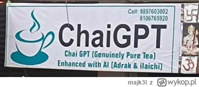 majk3l - >premium chat gpt 

@marekpranek: kurka, a ja przeczytałem chai GPT i myślał...