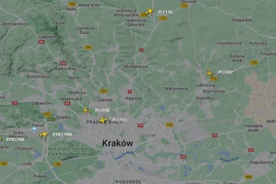 Gaahl75 - Co się dzieję że 4 wojskowe samoloty krążą nad Krakowem ciągle? Czyżby Elon...