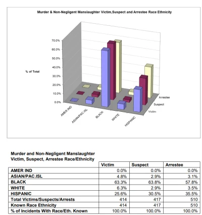 tyrytyty - Czarni to 64% podejrzanych o zabójstwo w Nowym Jorku, mimo, że stanowią za...