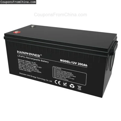 n____S - ❗ HANIWINNER 12.8V 200Ah LiFePO4 Battery Pack 2560Wh [EU]
〽️ Cena: 585.33 US...