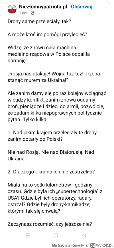 MistrzCietejRiposty - Na fejsie już przedwczoraj zauważyłem że jeden profil który rze...