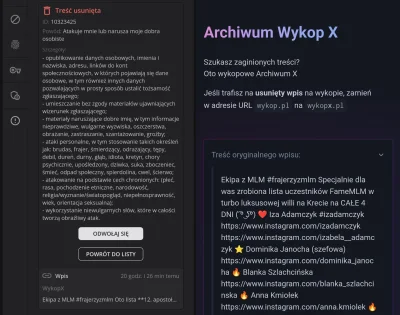 WykopX - Moderacja właśnie usunęła mój wczorajszy wpis z linkami do Instagramów 12 Ap...