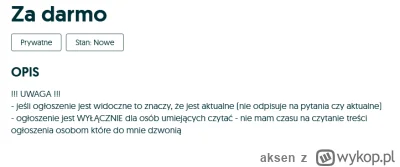 aksen - #olx #gownowpis ##!$%@?

nie ma to jak analfabeci z olx       (╯°□°）╯︵ ┻━┻