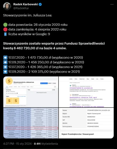 LukaszN - Kolejne bardzo dziwne dotacje 

źródło

#sejm #funduszsprawiedliwosci #beka...