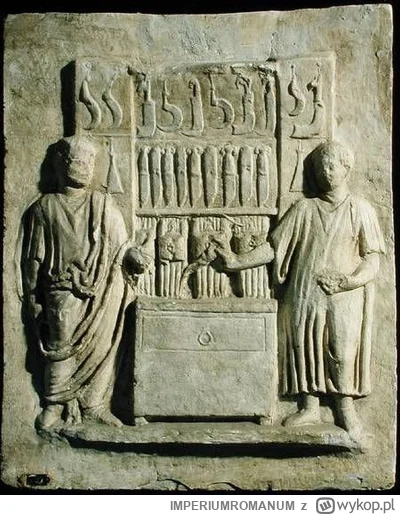 IMPERIUMROMANUM - Rzymski relief ukazujący sklep ze sztućcami

Rzymski relief z Ostii...